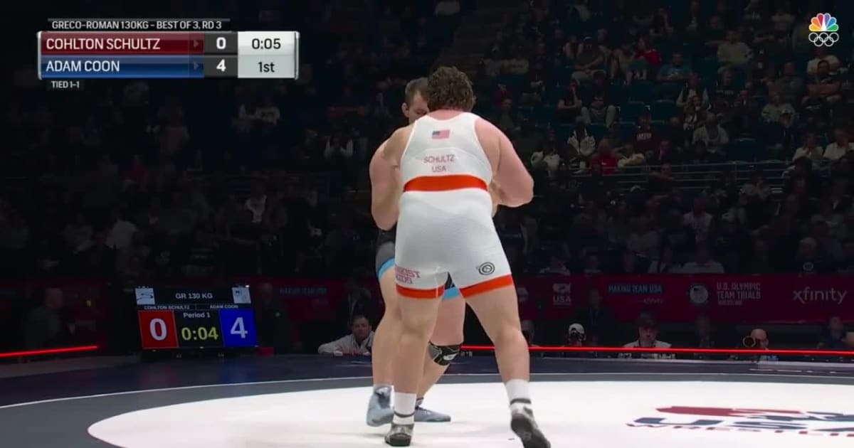 Team USA Adam Coon Defeats Connor Schultz in the Men's 130 kg. Greco